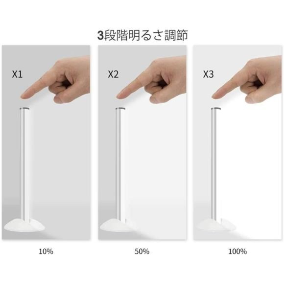 LED Mirror Lights Portable Rechargeable Vanity Light 3 Brightness Touch Control - Picture 2 of 6